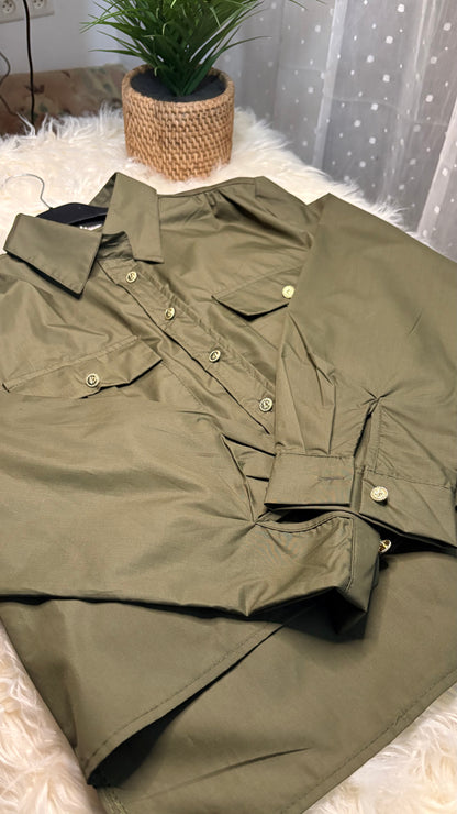 Chemise Kaki élégance