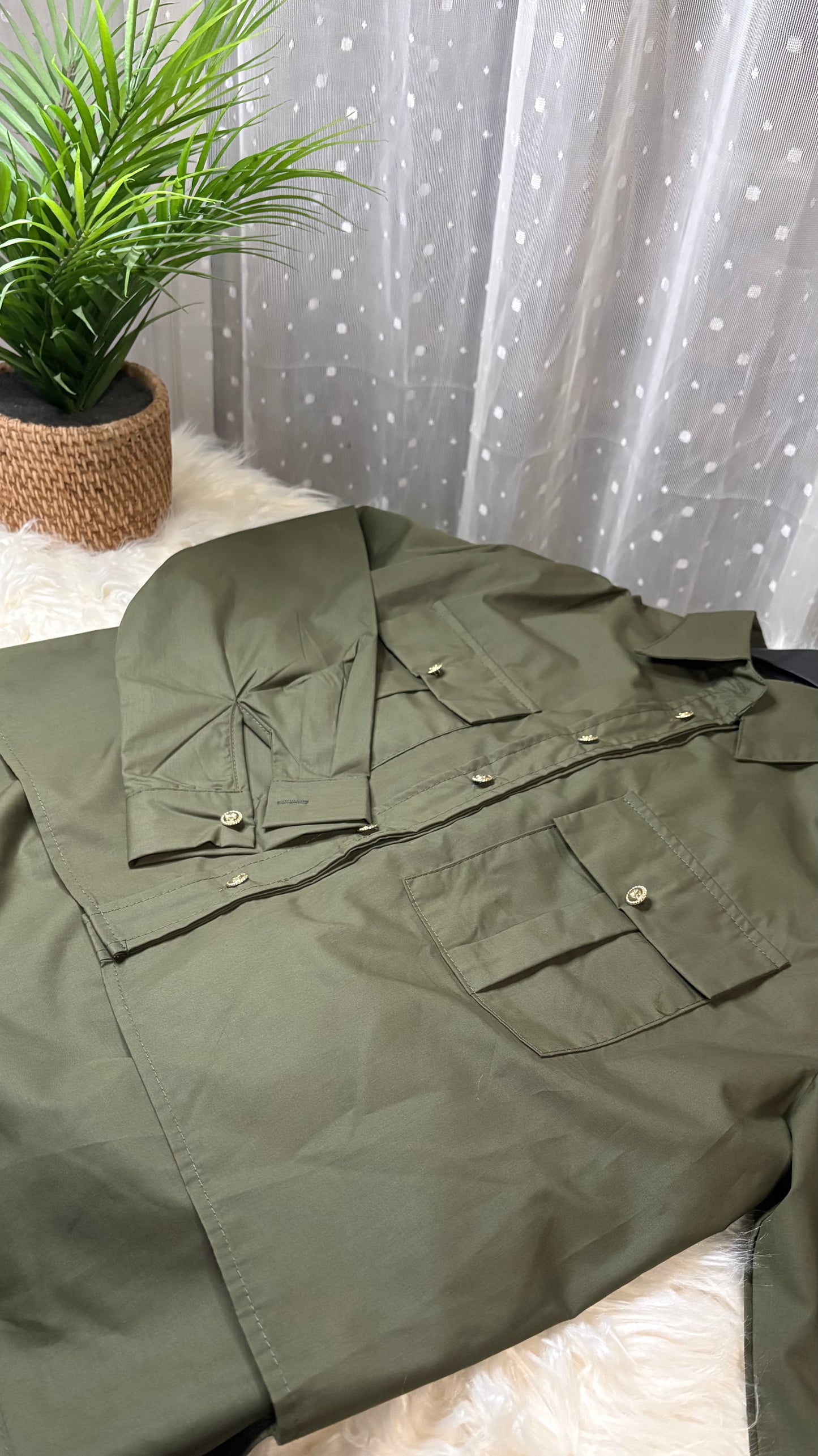 Chemise Kaki élégance